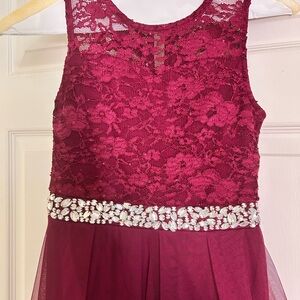 Speechless Kids Burgundy Dress